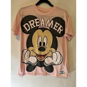 Disney Mickey Mouse Dreamer Graphic Pink T-Shirt Women's Small The True Original
